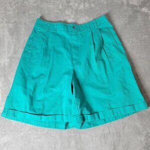 Westbound Womens Shorts 18 Plus Zip Fly Blue Cuff Hem Cotton Casual SHO16E